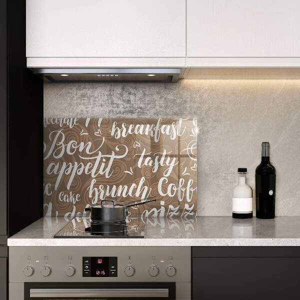 Glas Herdabdeckplatte Untertitel Bon appetit