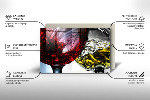Glas Ceranfeldabdeckung Gläser Wein