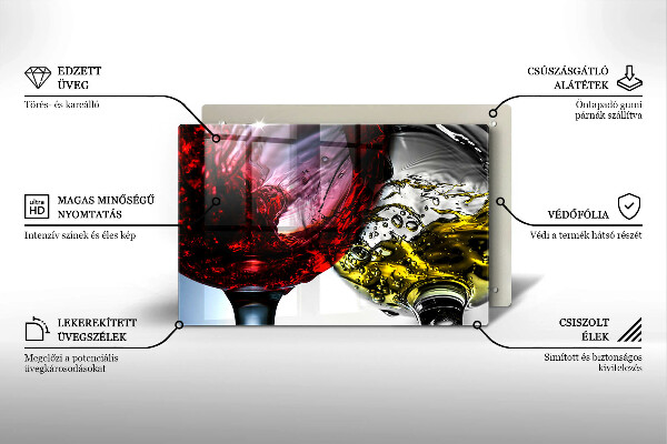 Glas Ceranfeldabdeckung Gläser Wein