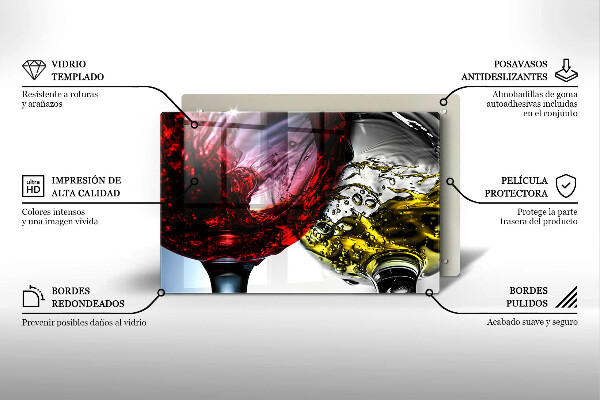 Glas Ceranfeldabdeckung Gläser Wein