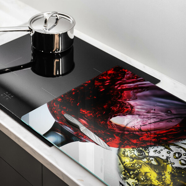 Glas Ceranfeldabdeckung Gläser Wein