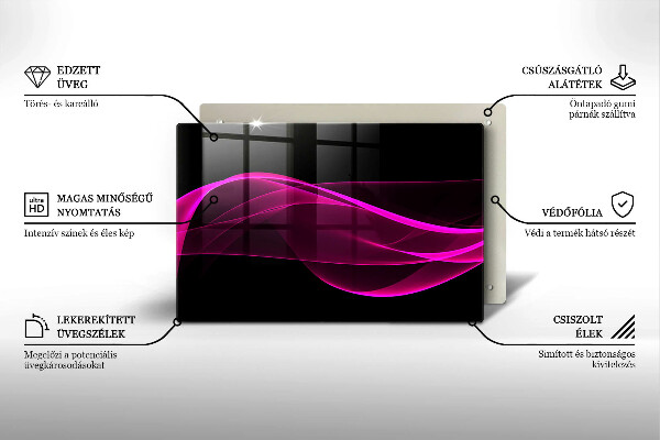Glas Ceranfeldabdeckung Rosa Abstraktion