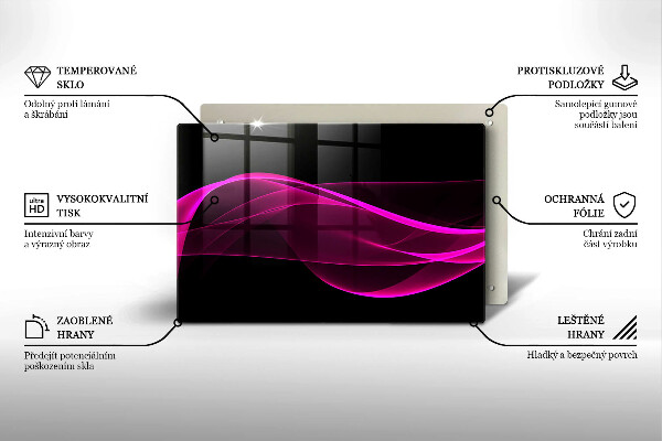 Glas Ceranfeldabdeckung Rosa Abstraktion