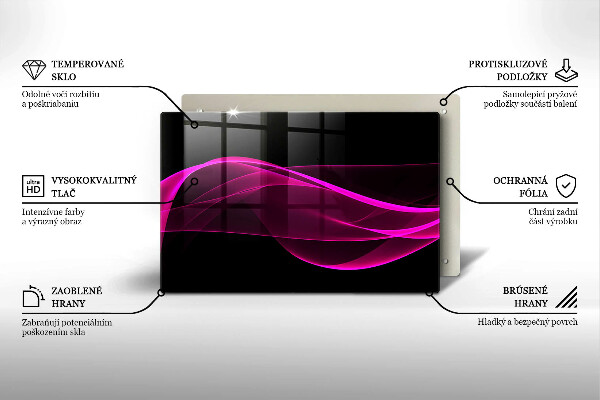 Glas Ceranfeldabdeckung Rosa Abstraktion