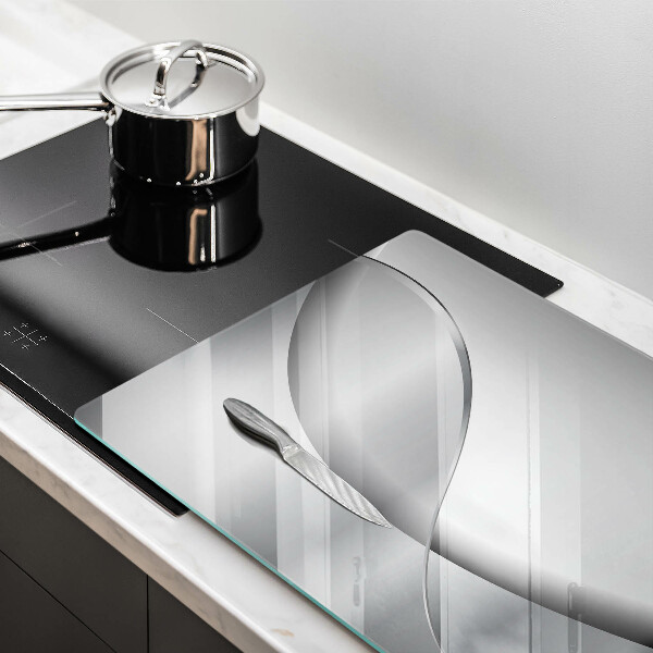 Glas Herdabdeckplatte Abstraktes Liniendesign