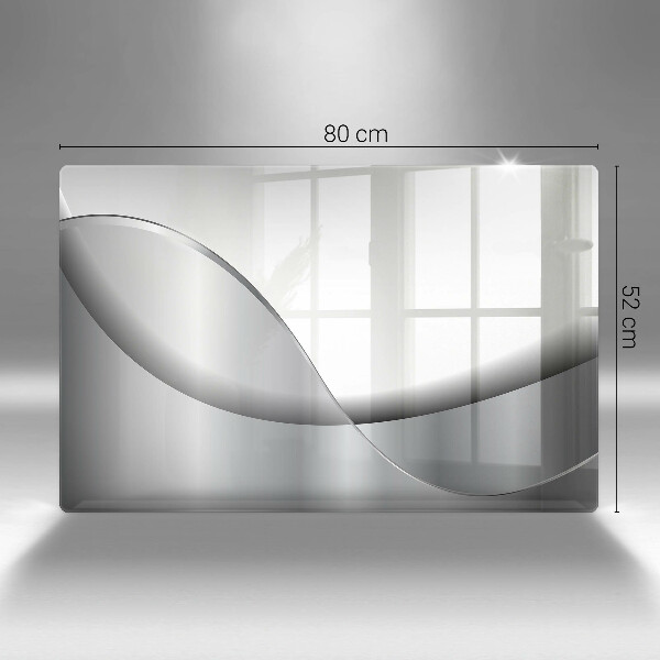 Glas Herdabdeckplatte Abstraktes Liniendesign