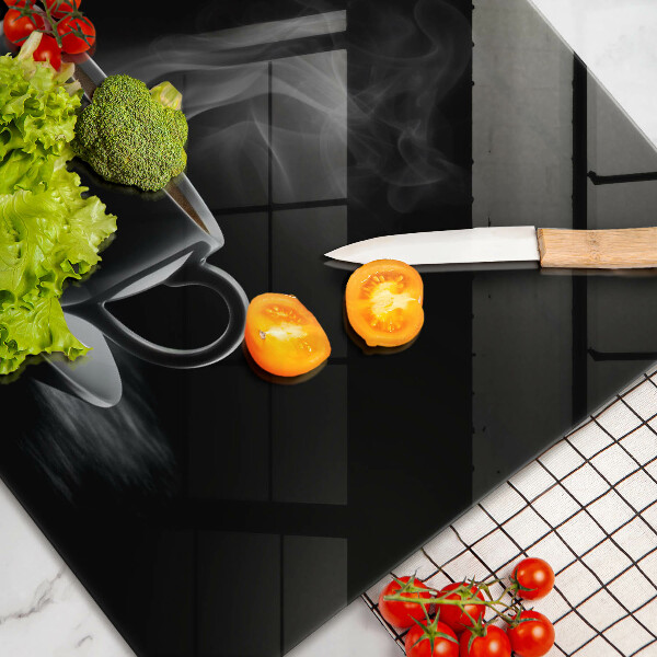 Glas Ceranfeldabdeckung Heiße Tasse Kaffee