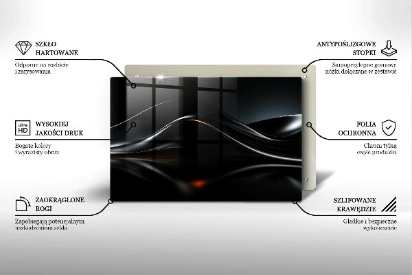 Glas Ceranfeldabdeckung Abstraktes 3D-Design