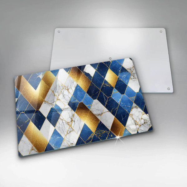 Glas Ceranfeldabdeckung Goldene Marmorrauten