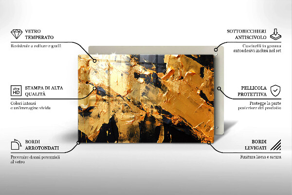 Glas Ceranfeldabdeckung Elegante Farbtextur