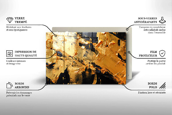 Glas Ceranfeldabdeckung Elegante Farbtextur