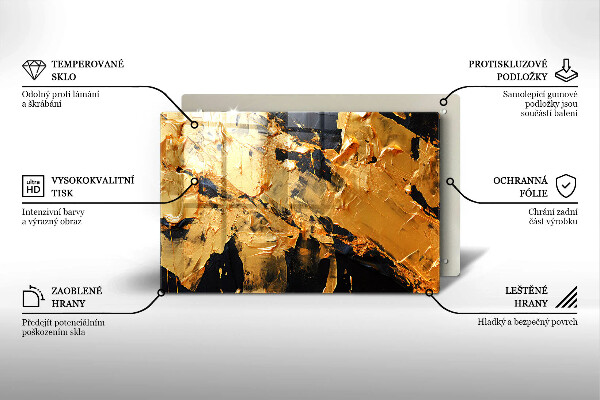Glas Ceranfeldabdeckung Elegante Farbtextur