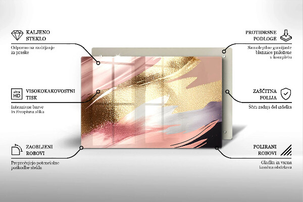 Glas Ceranfeldabdeckung Pastellflecken