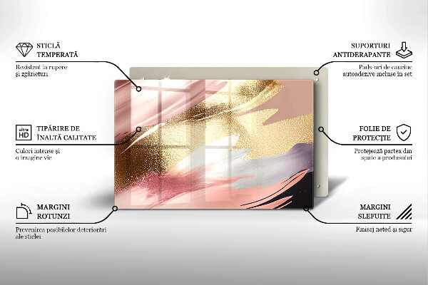 Glas Ceranfeldabdeckung Pastellflecken