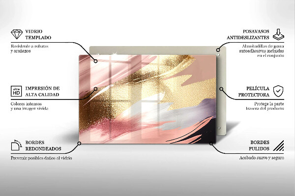 Glas Ceranfeldabdeckung Pastellflecken