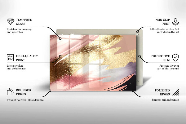 Glas Ceranfeldabdeckung Pastellflecken