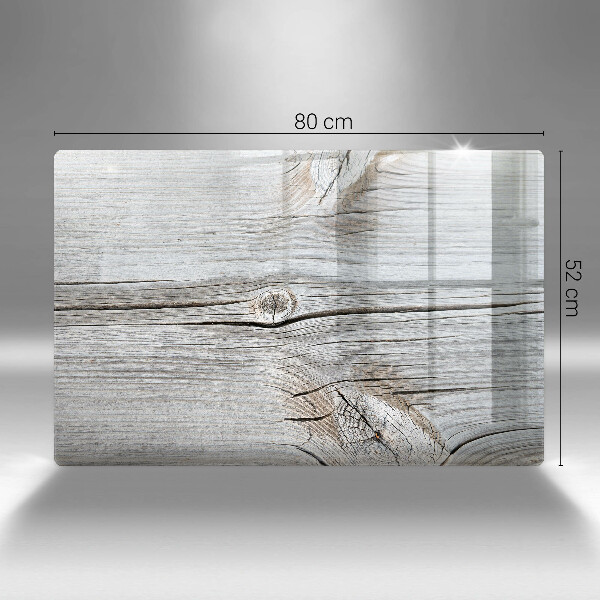 Glas Ceranfeldabdeckung Helle Holzstruktur