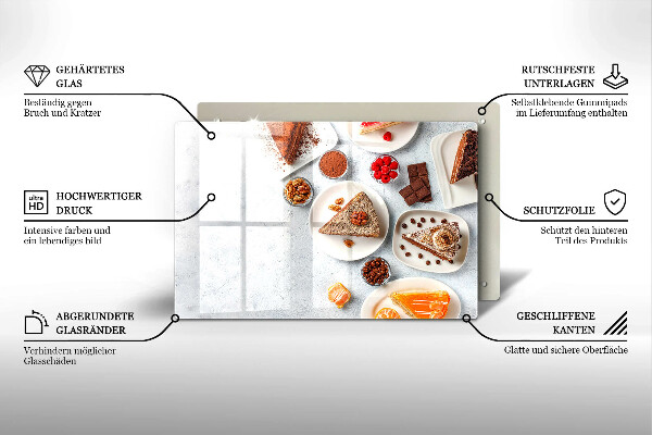 Glas Ceranfeldabdeckung Die Süße des Kuchens