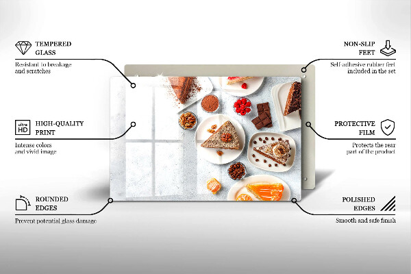 Glas Ceranfeldabdeckung Die Süße des Kuchens