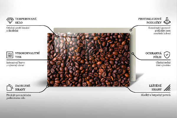 Glas Ceranfeldabdeckung Kaffeebohnen