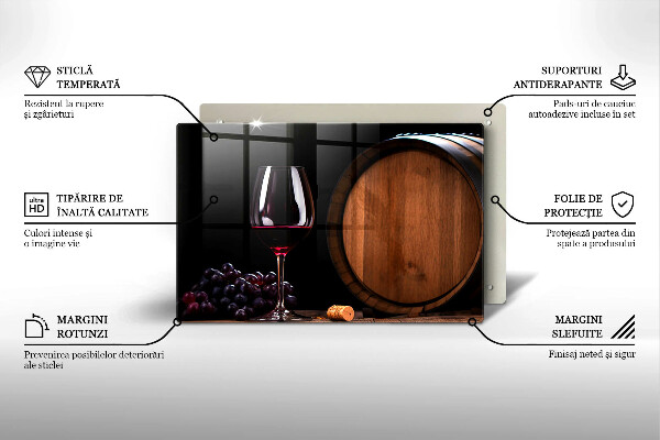 Glas Ceranfeldabdeckung Fassweinglas