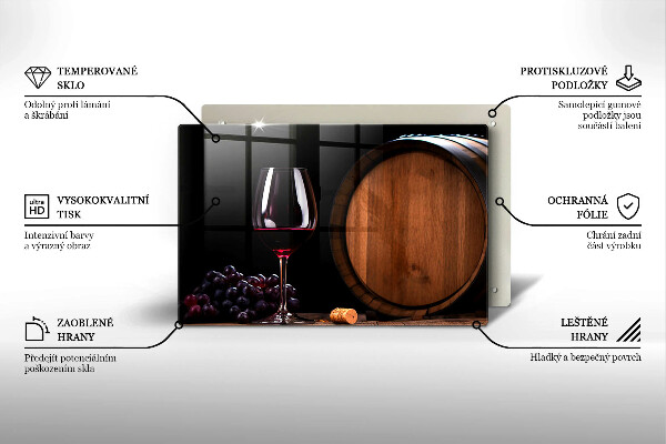 Glas Ceranfeldabdeckung Fassweinglas