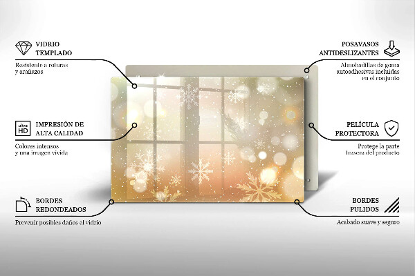 Glas Ceranfeldabdeckung Schneeflocken
