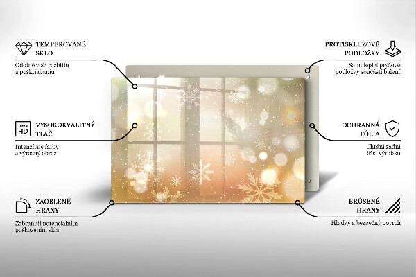Glas Ceranfeldabdeckung Schneeflocken
