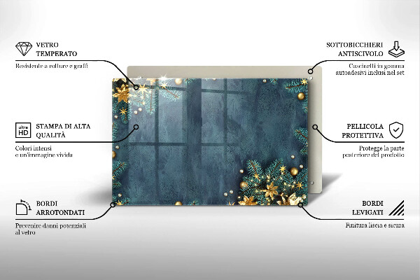 Glas Ceranfeldabdeckung Weihnachtsdekorationen
