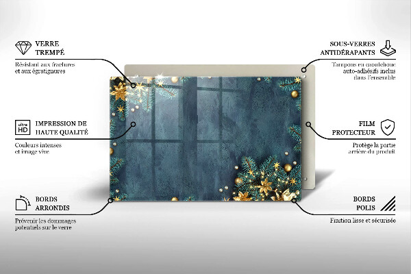 Glas Ceranfeldabdeckung Weihnachtsdekorationen