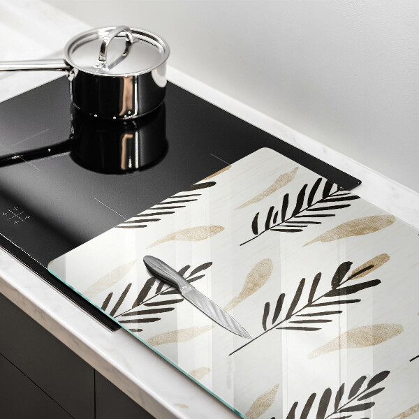 Glas Ceranfeldabdeckung Boho-Pflanzen