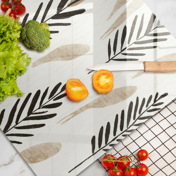 Glas Ceranfeldabdeckung Boho-Pflanzen