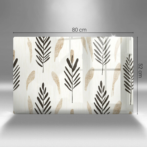 Glas Ceranfeldabdeckung Boho-Pflanzen