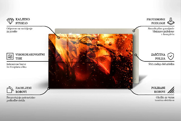 Glas Ceranfeldabdeckung Cola-Getränk mit Eis
