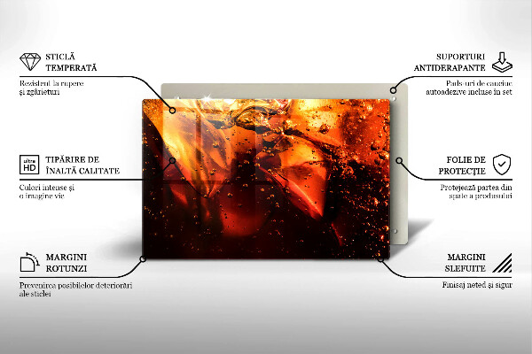 Glas Ceranfeldabdeckung Cola-Getränk mit Eis