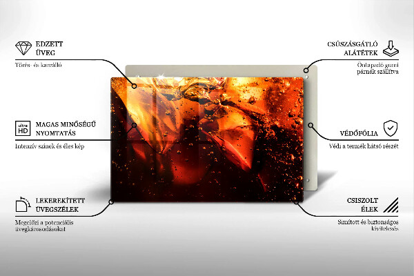 Glas Ceranfeldabdeckung Cola-Getränk mit Eis