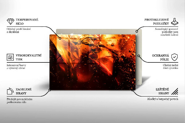 Glas Ceranfeldabdeckung Cola-Getränk mit Eis
