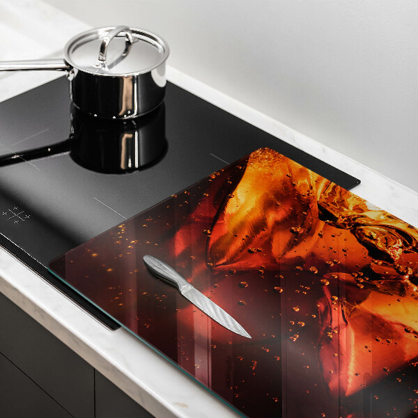 Glas Ceranfeldabdeckung Cola-Getränk mit Eis