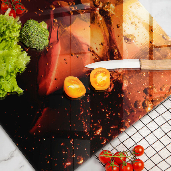 Glas Ceranfeldabdeckung Cola-Getränk mit Eis