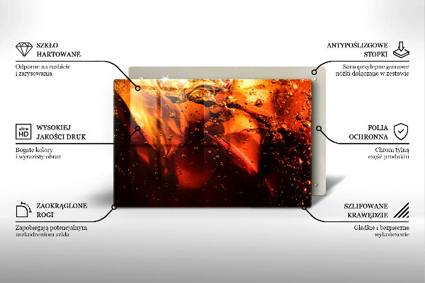 Glas Ceranfeldabdeckung Cola-Getränk mit Eis