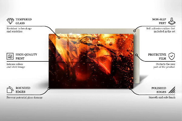 Glas Ceranfeldabdeckung Cola-Getränk mit Eis