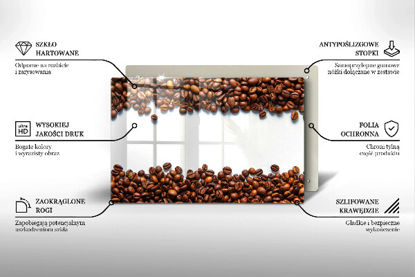 Glas Ceranfeldabdeckung Kaffeebohnen