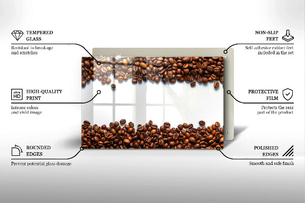 Glas Ceranfeldabdeckung Kaffeebohnen