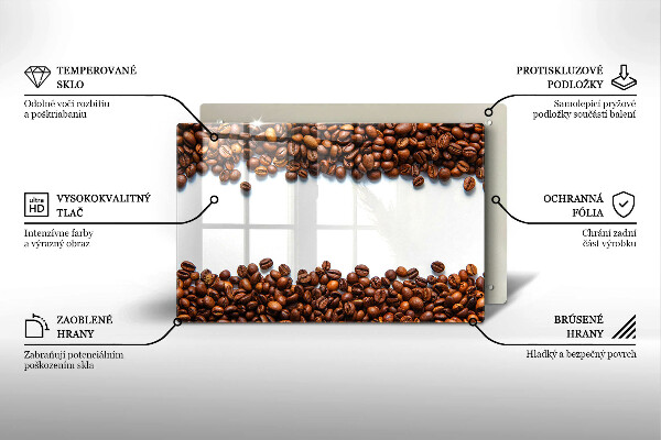 Glas Ceranfeldabdeckung Kaffeebohnen