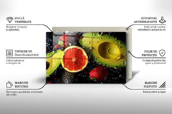 Glas Ceranfeldabdeckung Früchte und Gemüse