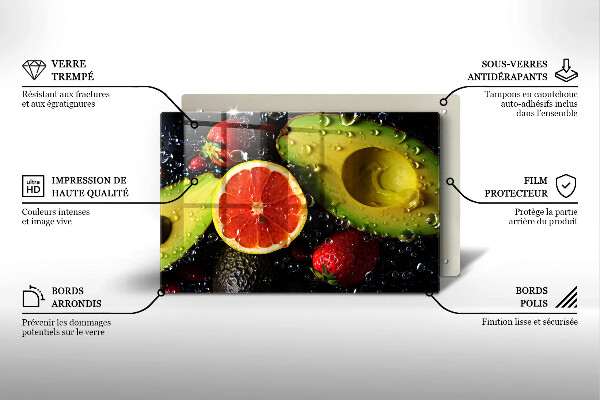 Glas Ceranfeldabdeckung Früchte und Gemüse
