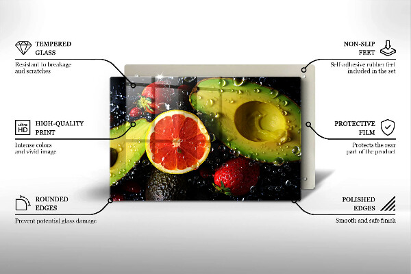 Glas Ceranfeldabdeckung Früchte und Gemüse