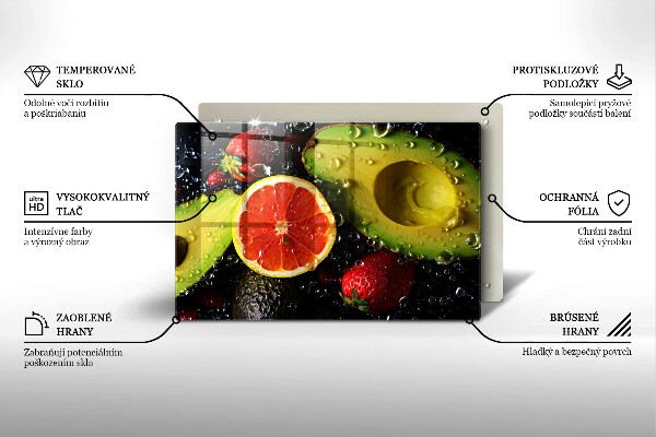 Glas Ceranfeldabdeckung Früchte und Gemüse