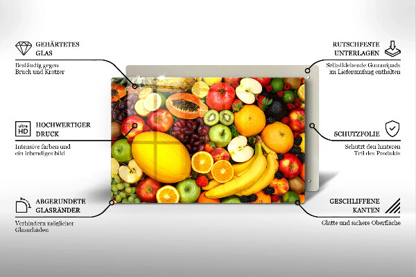 Glas Ceranfeldabdeckung Obstsammlung
