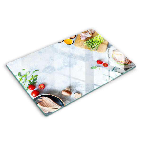 Glas Ceranfeldabdeckung Zutaten in der Küche